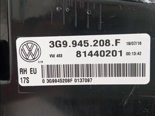 Fanale POST DX 3G9945208 3G9945208F Volkswagen Passat VII 2015