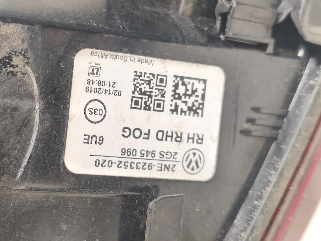 Fanale POST DX 2GS945096 Volkswagen POLO VII 2017