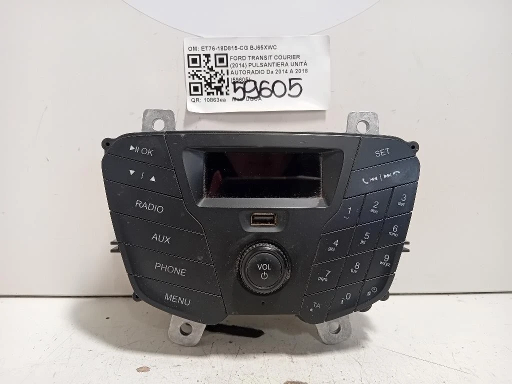 Pulsantiera Unità Autoradio ET76-18D815-CG Ford Transit Courier 2014