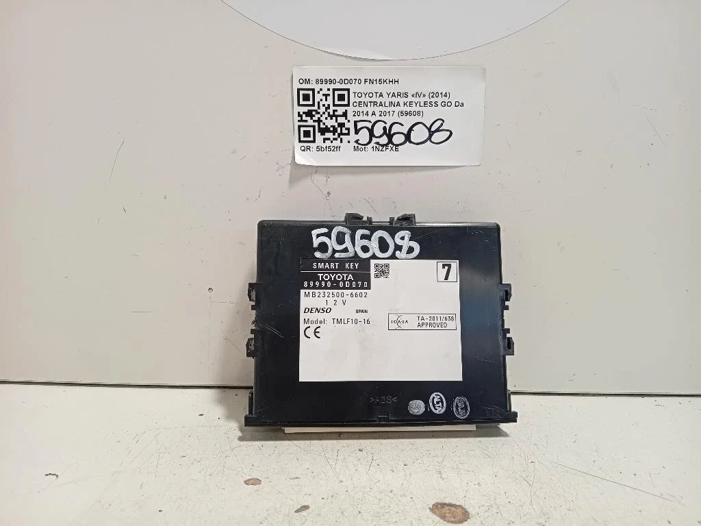 Centralina Keyless GO 89990-0D070 Toyota Yaris IV 2014