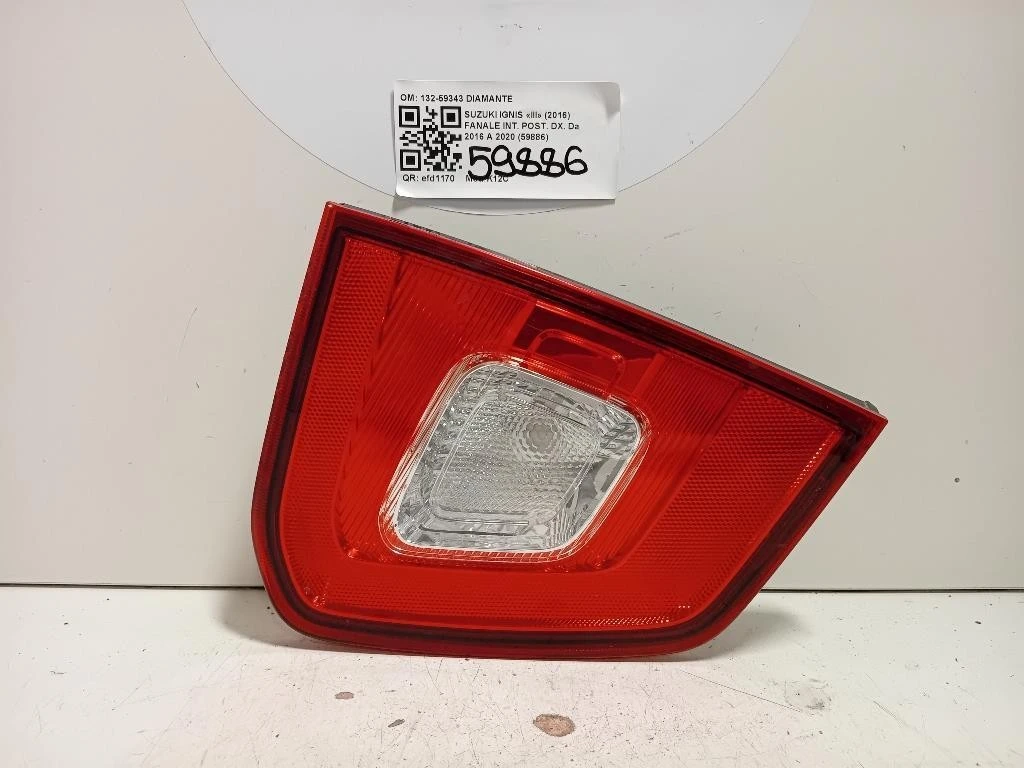 Fanale INT POST DX 132-59343 Suzuki Ignis III 2016