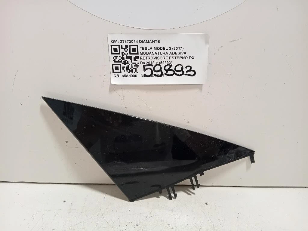 Modanatura Adesiva Retrovisore Esterno DX 22873014 Tesla Model 3 2017