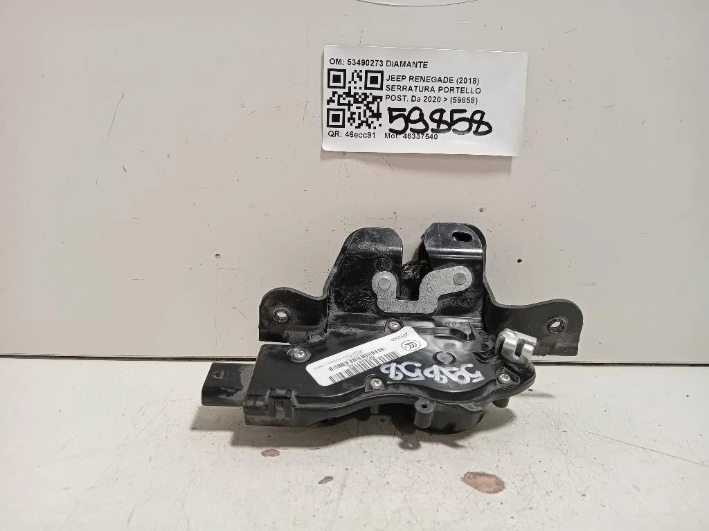 Serratura Portello POST 53490273 Jeep Renegade 2018