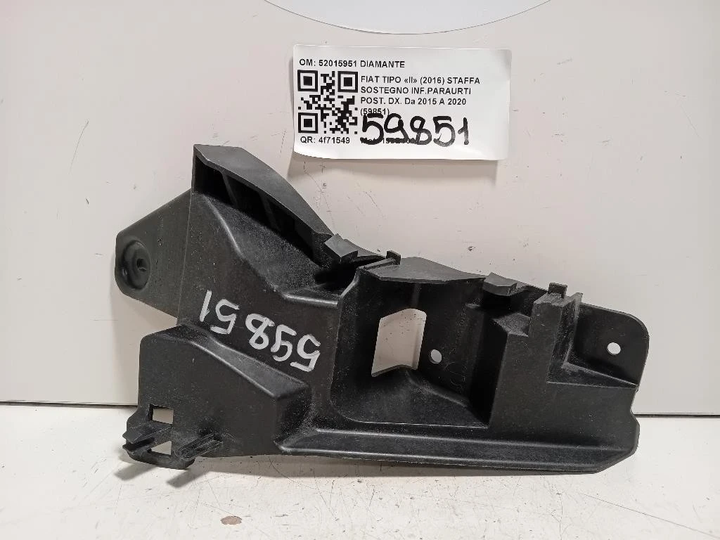 Staffa Sostegno Infparaurti POST DX 52015951 Fiat TIPO II 2016