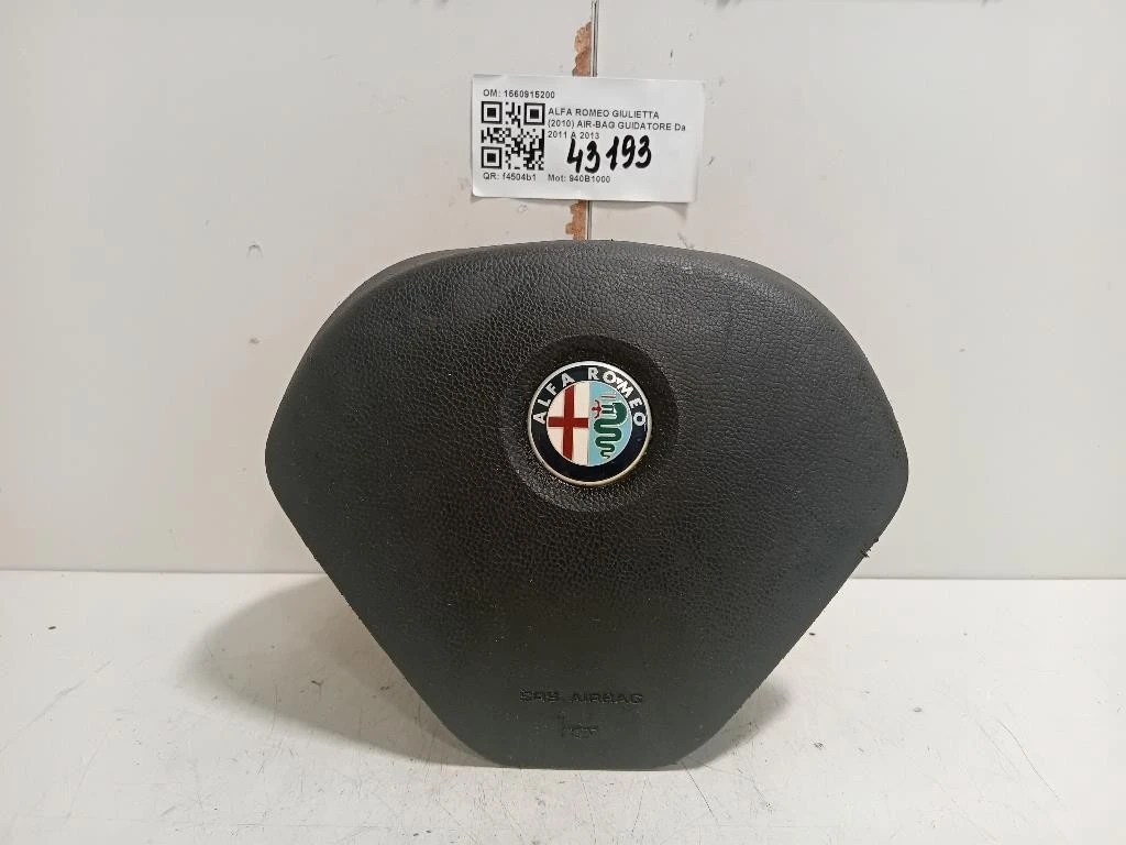 Air-bag Guidatore 1560915200 Alfa Romeo Giulietta 2010