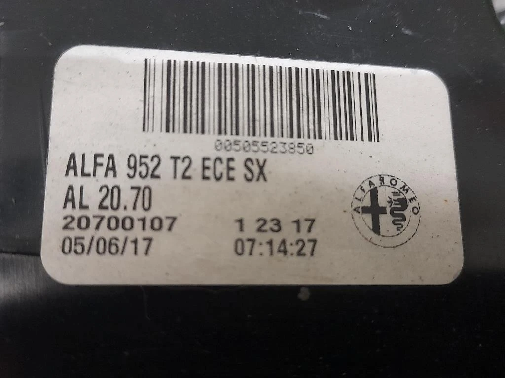 Fanale POST SX 20700107 Alfa Romeo Giulia 2016