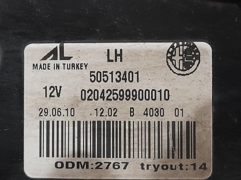 Fanale POST SX 50513401 Alfa Romeo Giulietta 2010
