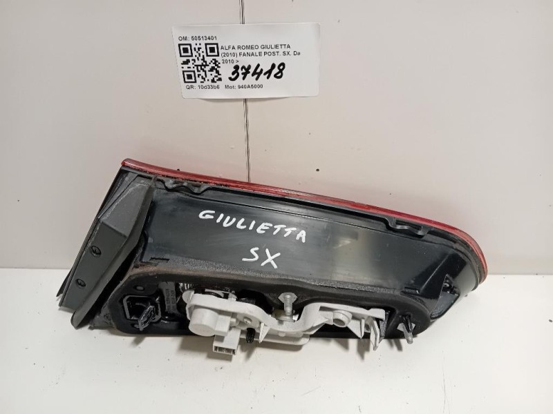 Fanale POST SX 50513401 Alfa Romeo Giulietta 2010