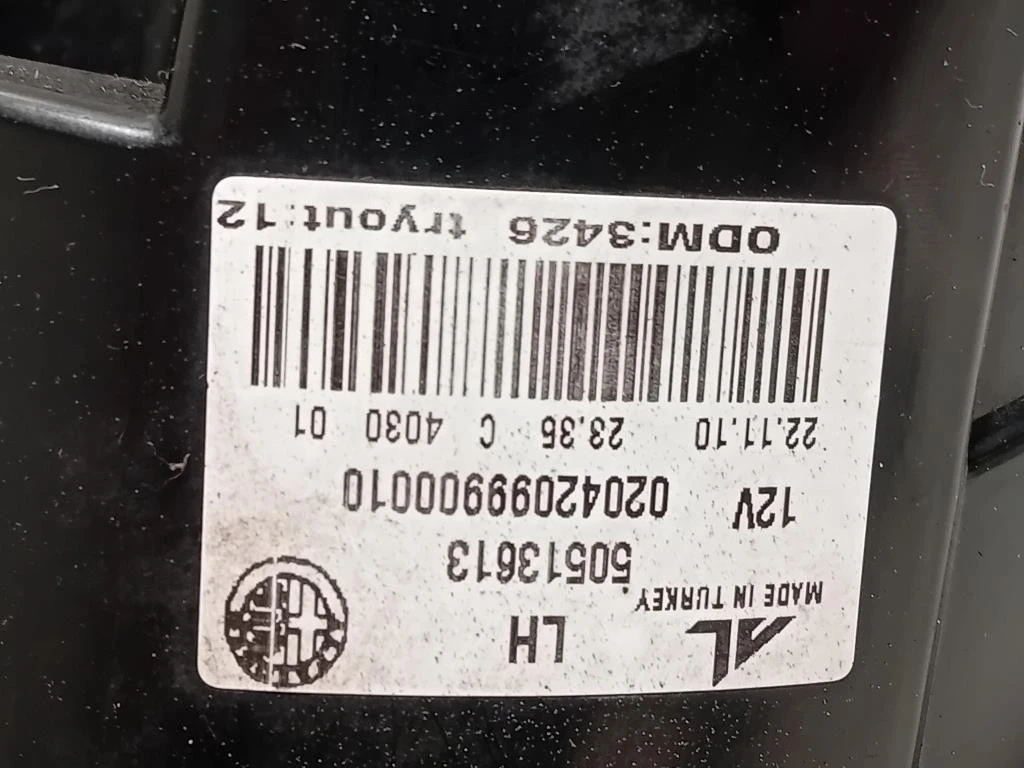 Fanale POST SX 50513613 Alfa Romeo Giulietta 2010