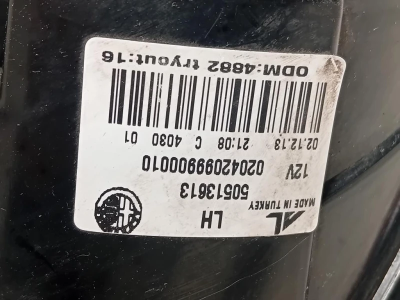 Fanale POST SX 50513613 Alfa Romeo Giulietta 2013