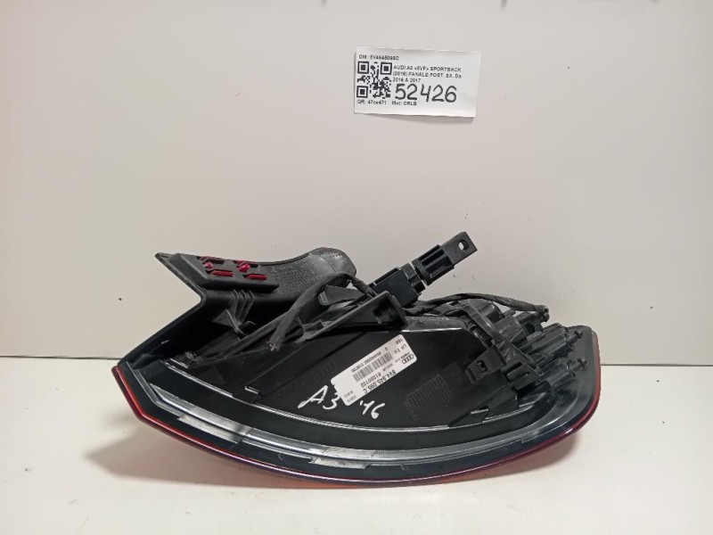 Fanale POST SX 8V4945095C Audi A3 8VF Sportback 2016