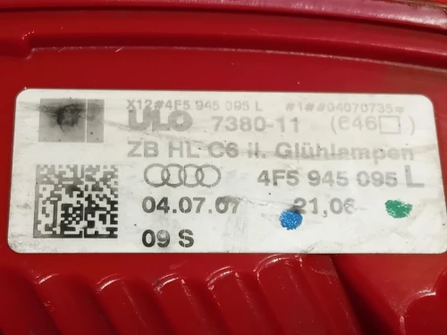 Fanale POST SX 4F5 945 095 L Audi A6 4F2 2008