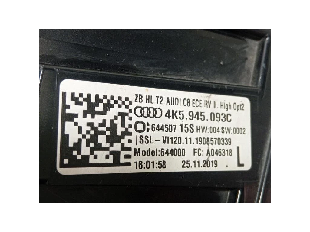 Fanale POST SX 4K5 945 093 C Audi A6 4GD Avant 2016