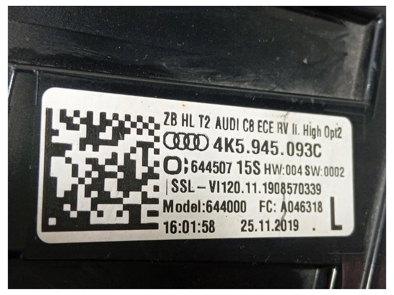 Fanale POST SX 4K5 945 093 C Audi A6 4GD Avant 2016