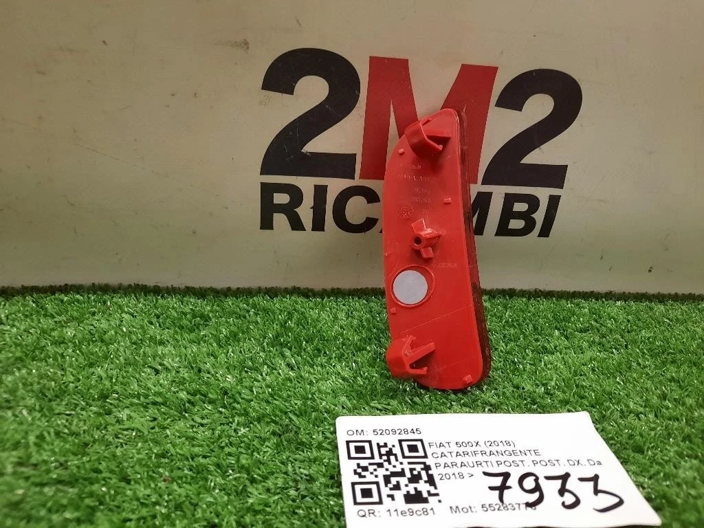 Catarifrangente Paraurti POST POST DX 52092845 Fiat 500X 2018
