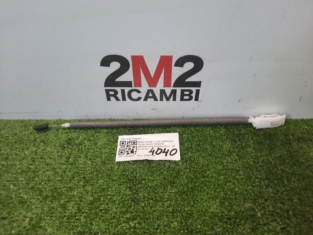 CAVO Tirante Serratura Porta POST SX 51217259837 Bmw Serie 3 F30 Berlina 2015