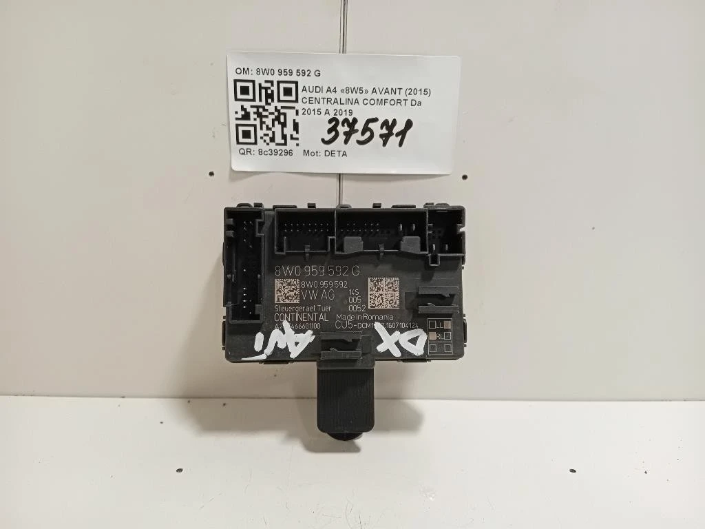 Centralina 8W0 959 592 G PORTA ANT DX Audi A4 8W5 Avant 2015