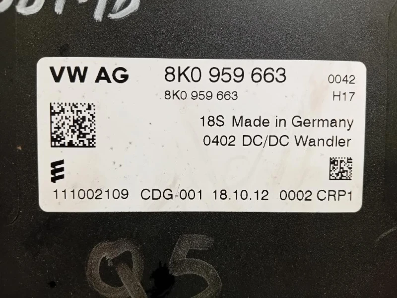 Centralina 8K0 959 CONVERTITORE DI TENSIONE Audi Q5 8RB 2012