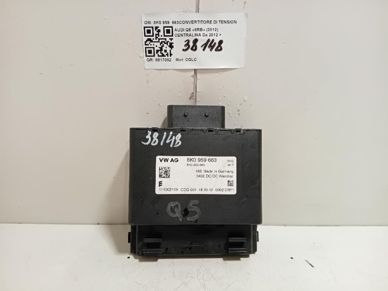 Centralina 8K0 959 CONVERTITORE DI TENSIONE Audi Q5 8RB 2012