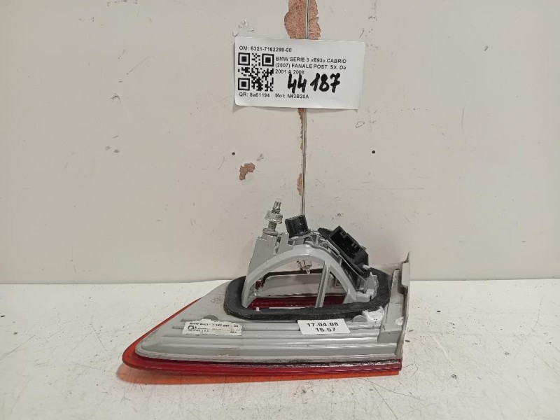 Fanale POST SX 6321-7162299-08 Bmw Serie 3 E93 Cabrio 2007