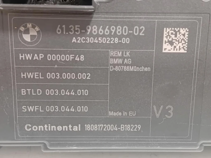 Centralina 6135 9866980-02 Bmw Serie 1 F20 Berlina 2015