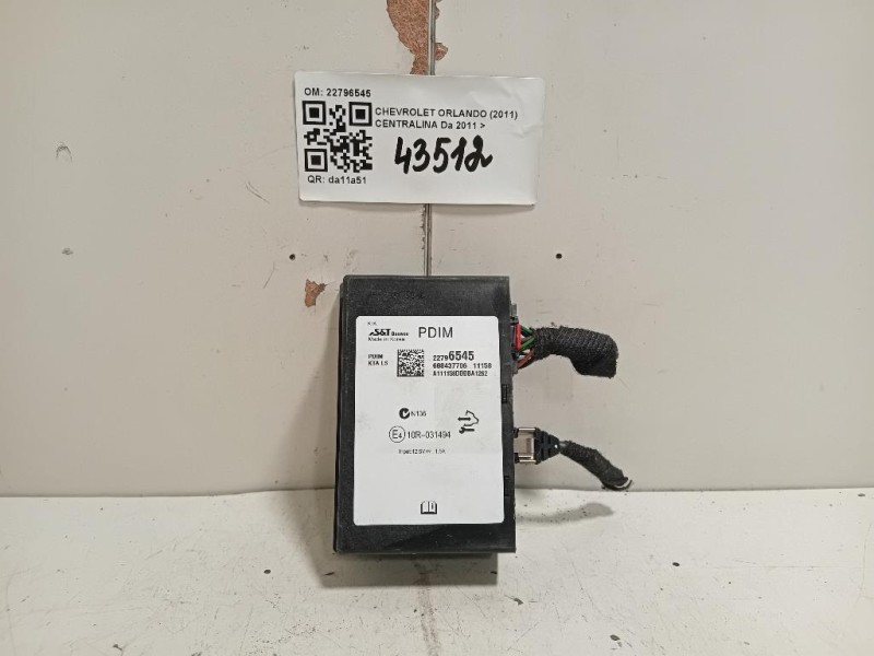 Centralina 22796545 MODULO ELETTRONICO Chevrolet Orlando 2011
