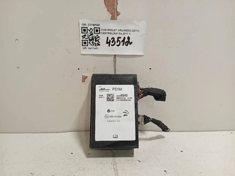 Centralina 22796545 MODULO ELETTRONICO Chevrolet Orlando 2011