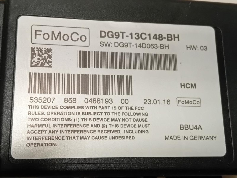 Centralina DG9T-13C148-BH Ford Mondeo V 2014