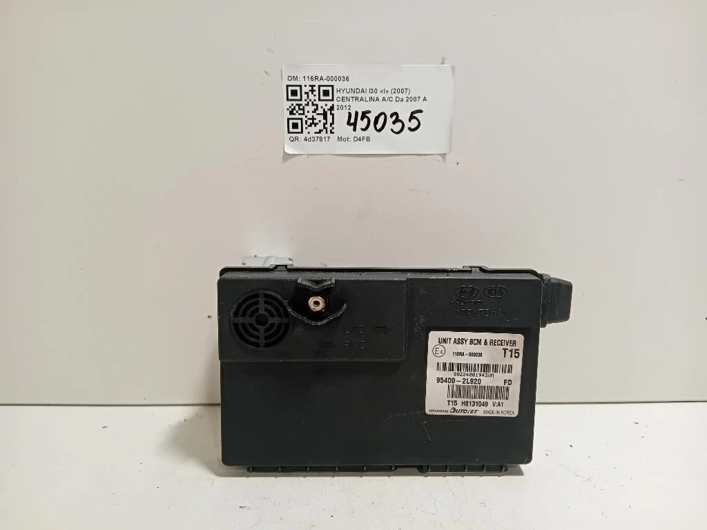 Centralina 116RA-000036 Hyundai I30 I 2007