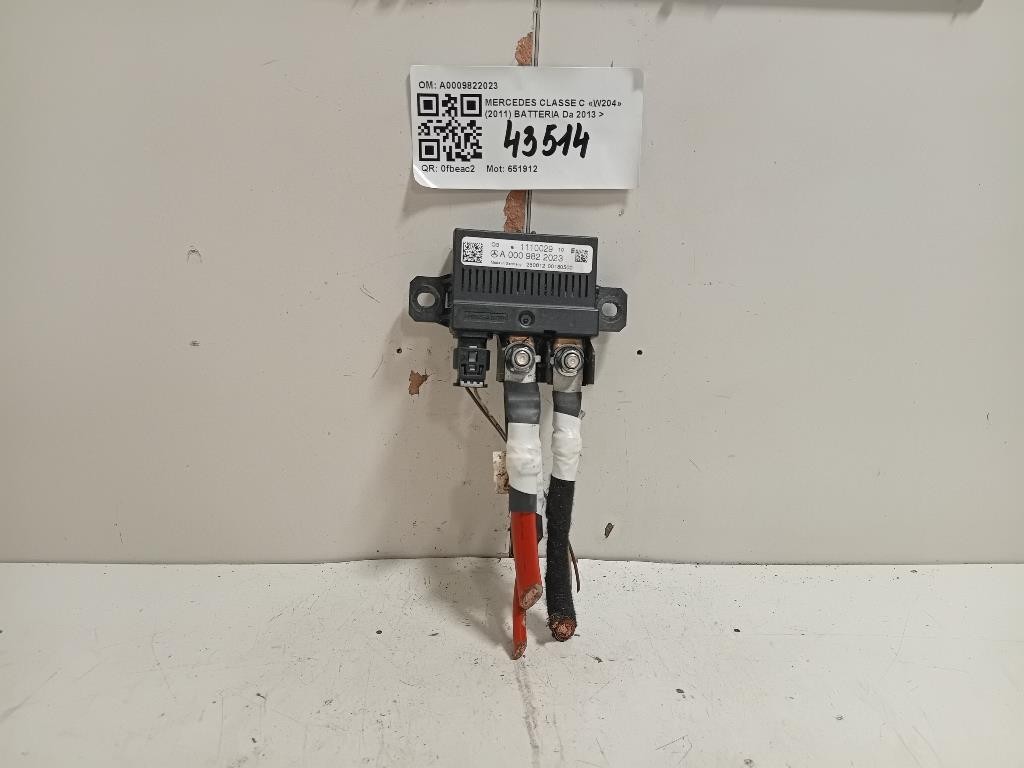 Centralina A0009822023 MODULO BATTERIA RELE Mercedes Classe C W204 2011