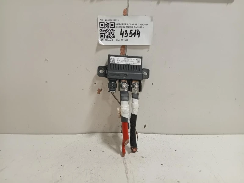 Centralina A0009822023 MODULO BATTERIA RELE Mercedes Classe C W204 2011
