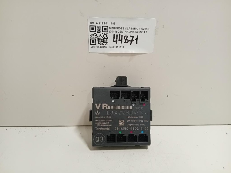 Centralina A 212 901 1705 Mercedes Classe C W204 2011