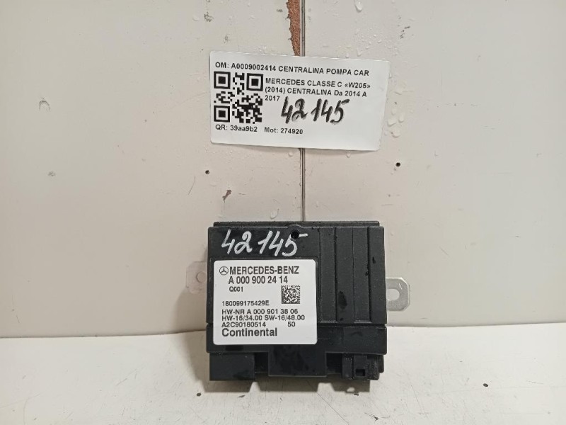 Centralina A0009002414 CENTRALINA POMPA CARBURANTE Mercedes Classe C W205 2014