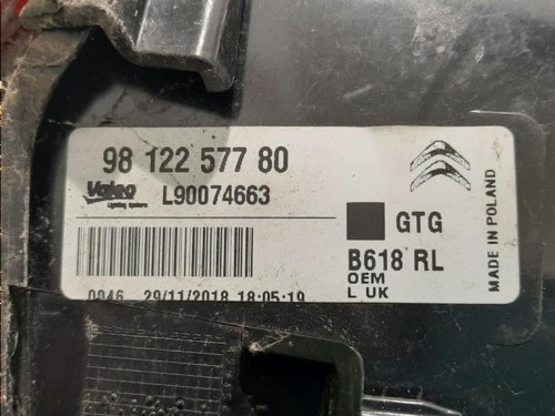 Fanale POST SX 9812257780 Citroen C3 III 2016