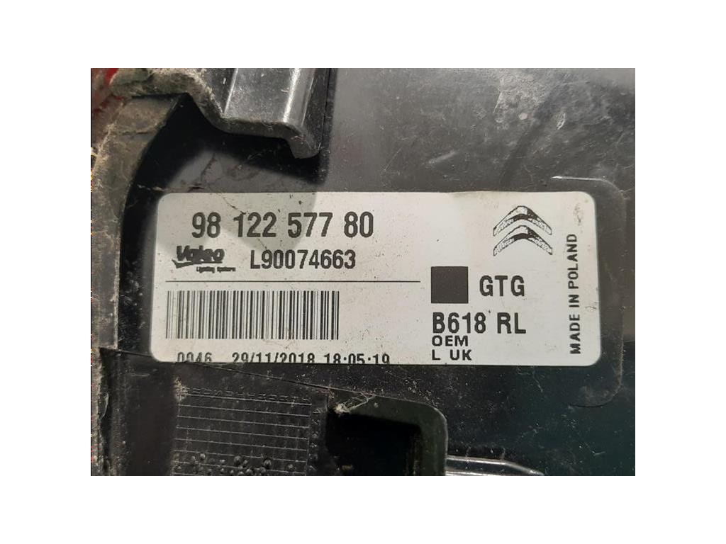 Fanale POST SX 9812257780 Citroen C3 III 2016