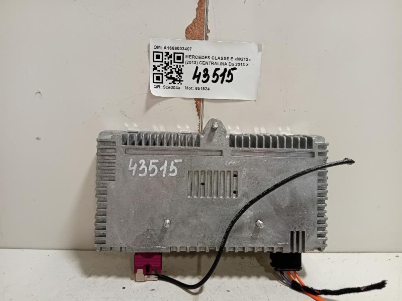 Centralina A1669003407 DAB RADIO CONTROLLO Mercedes Classe E W212 2013