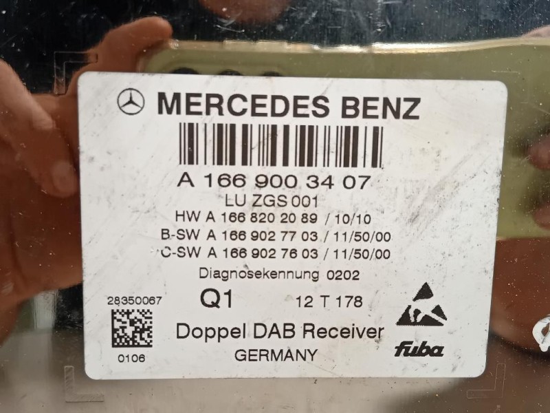 Centralina A1669003407 DAB RADIO CONTROLLO Mercedes Classe E W212 2013