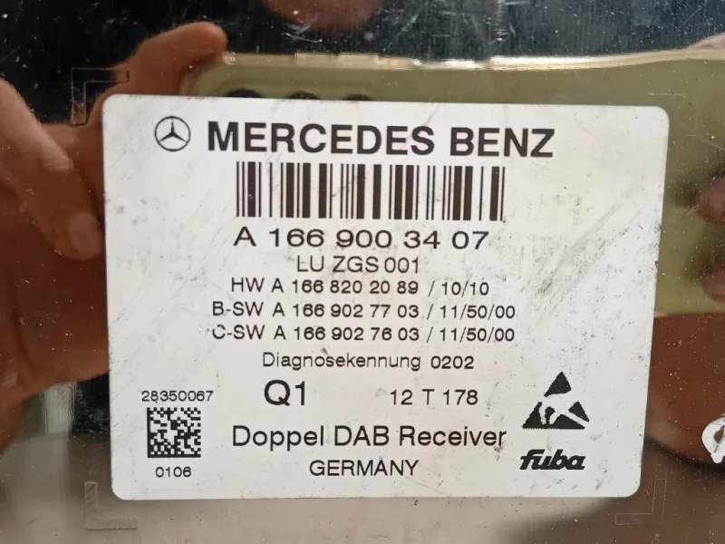 Centralina A1669003407 DAB RADIO CONTROLLO Mercedes Classe E W212 2013