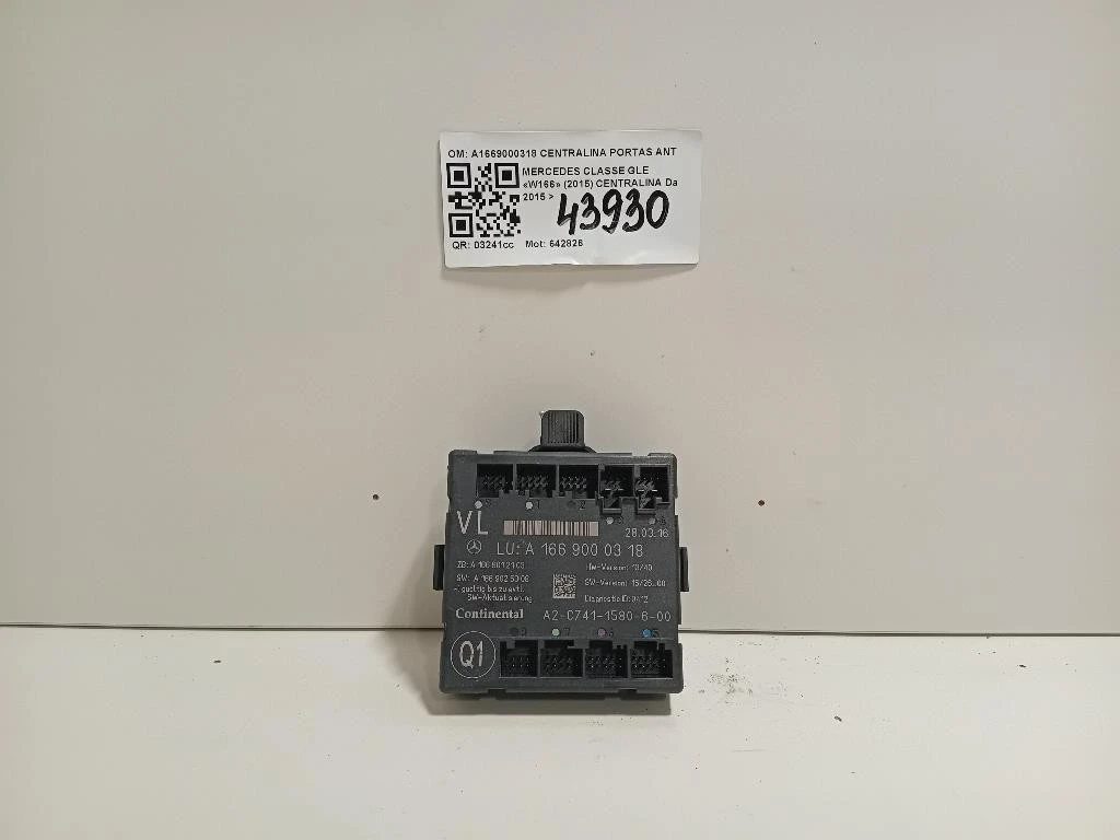 Centralina A1669000318 CENTRALINA PORTAS ANTSX Mercedes Classe GLE W166 2015