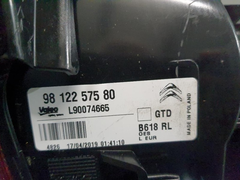 Fanale POST SX 9812257580 Citroen C3 III 2016