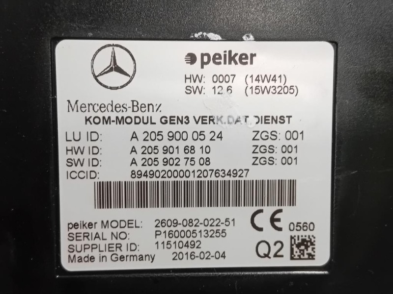 Centralina A2059000524 Mercedes Classe GLE W166 2015