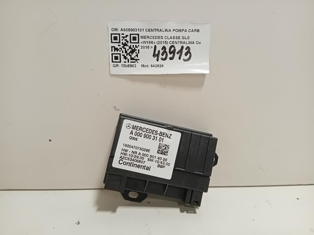 Centralina A009003101 CENTRALINA POMPA CARBURANTE Mercedes Classe GLE W166 2015