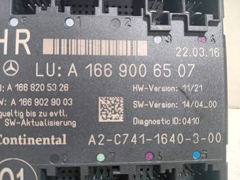 Centralina A1669006507 CENTRALINA PORTA POSTDX Mercedes Classe GLE W166 2015