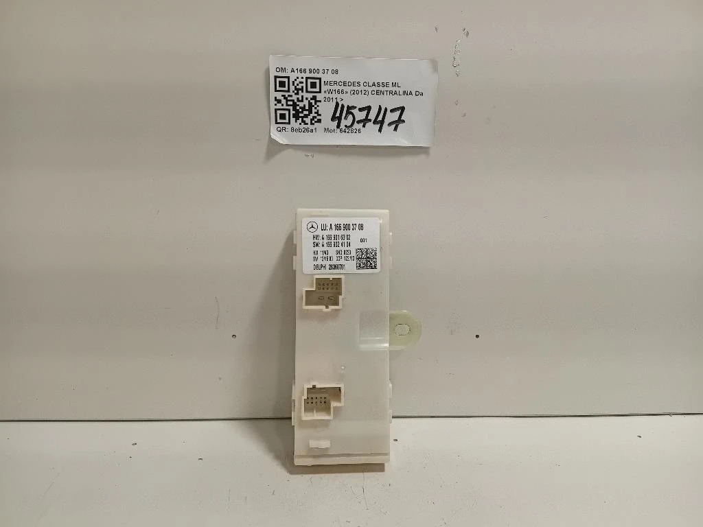 Centralina A166 900 37 08 Mercedes Classe ML W166 2012