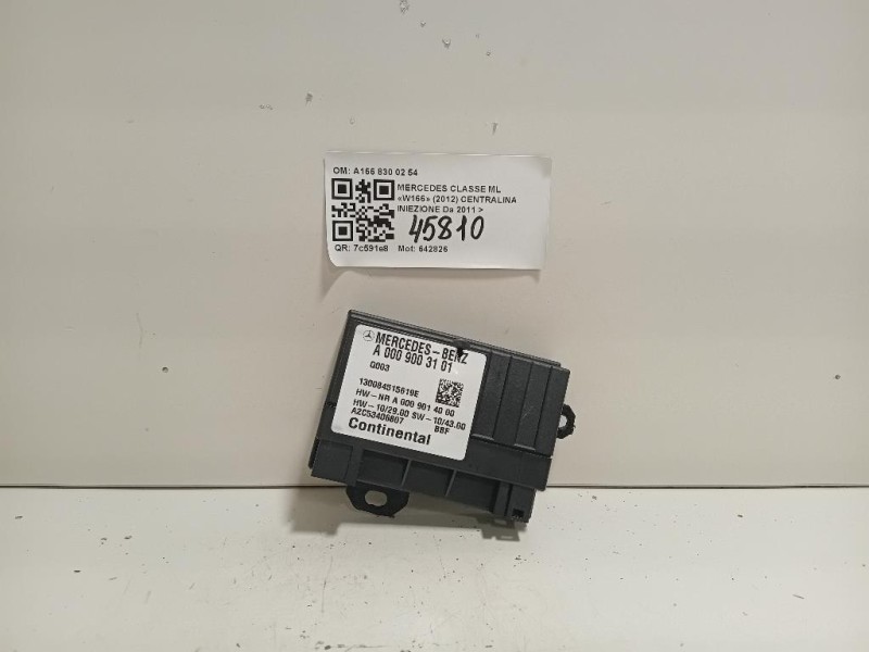 Centralina A166 830 02 54 CENTRALINA POMPA CARBURANTE Mercedes Classe ML W166 2012