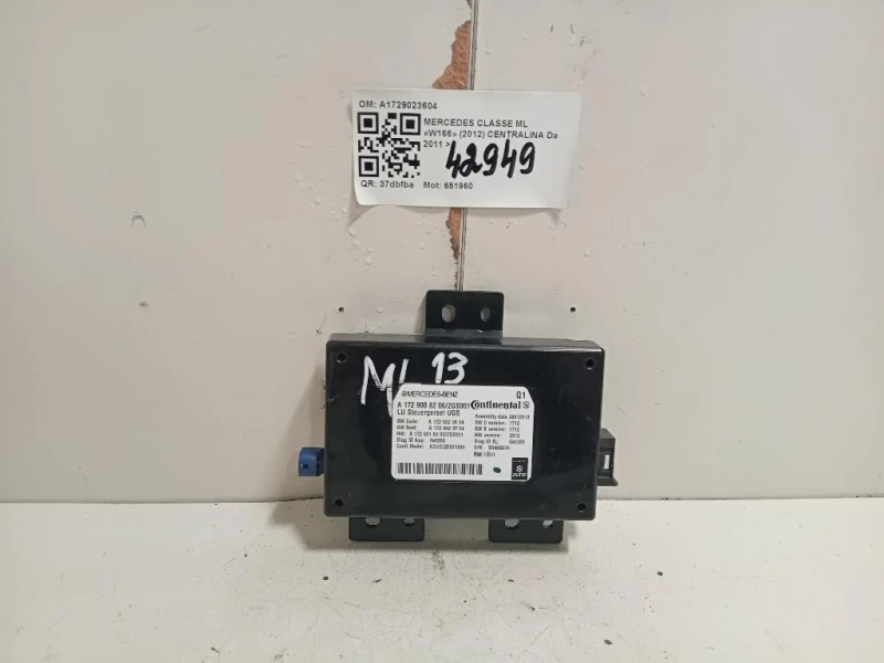 Centralina A1729023604 Mercedes Classe ML W166 2012