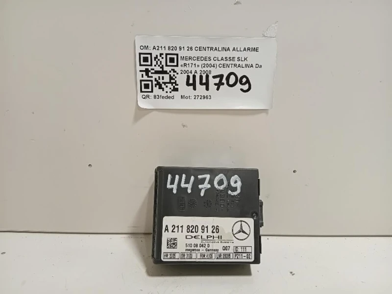 Centralina A211 820 91 26 CENTRALINA ALLARME Mercedes Classe SLK R171 2004