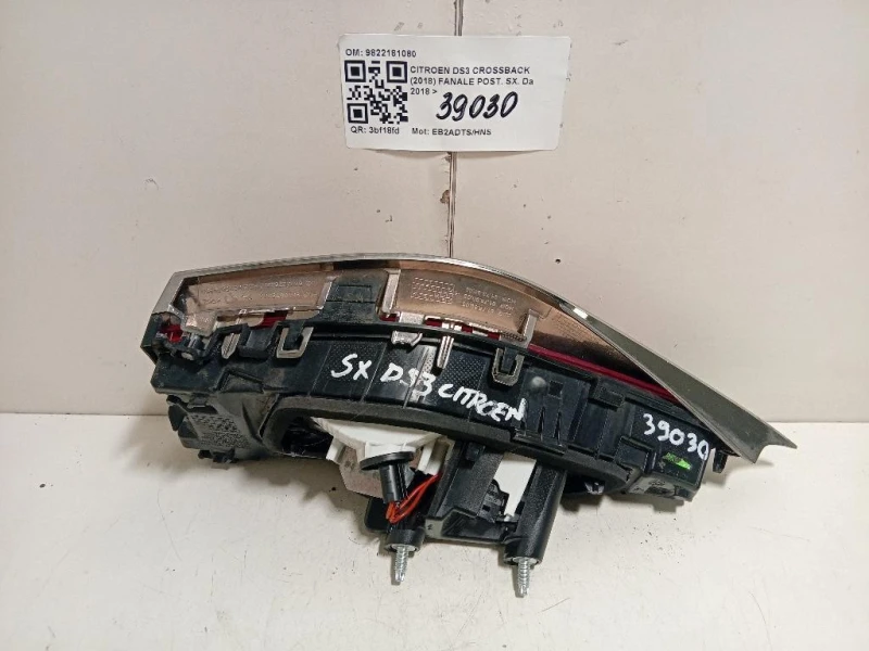 Fanale POST SX 9822181080 Citroen DS3 Crossback 2018