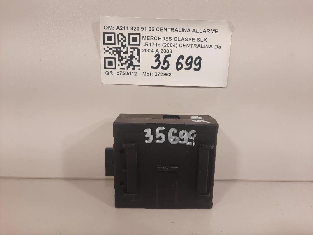 Centralina A211 820 91 26 CENTRALINA ALLARME Mercedes Classe SLK R171 2004