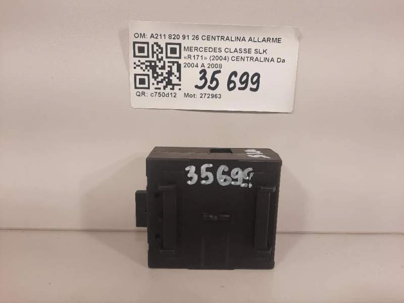 Centralina A211 820 91 26 CENTRALINA ALLARME Mercedes Classe SLK R171 2004
